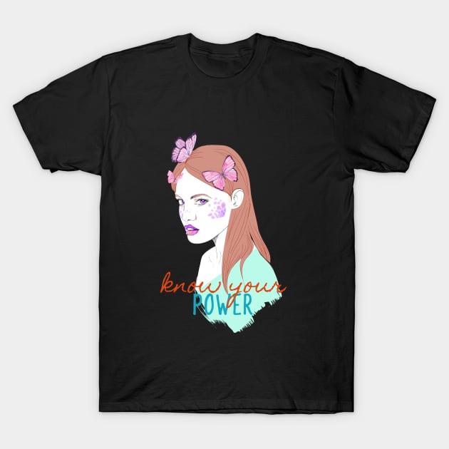 Know your power girls T-Shirt by John Byrne